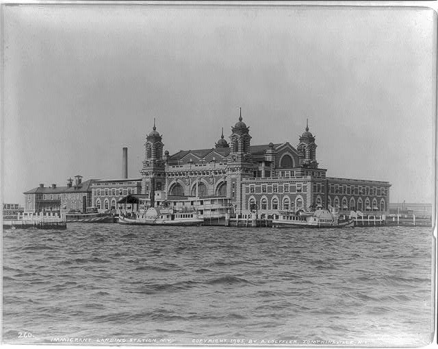 Photograph of Ellis Island, New York, 1905.